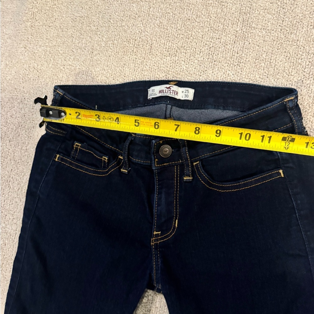 Hollister Navy Straight Leg Jeans Women's Minimalist Preppy Y2K - Picture 5 of 5
